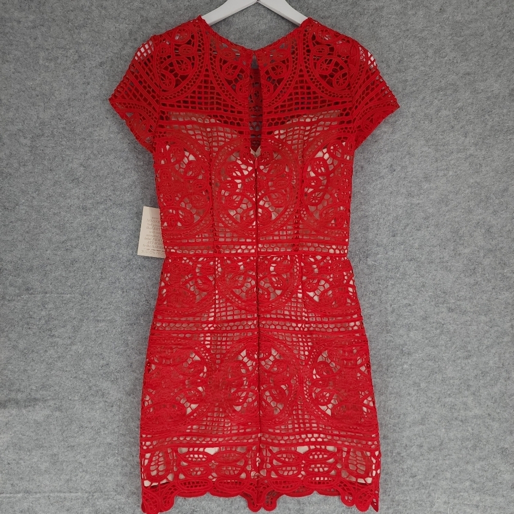 Boston Proper Lace Overlay Mini Dress - Picture 3 of 8
